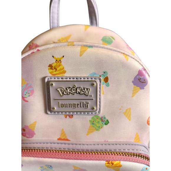 Loungefly Pokemon Ice Cream Acid Wash Mini Backpack Lavender Purple NEW - Picture 2 of 16